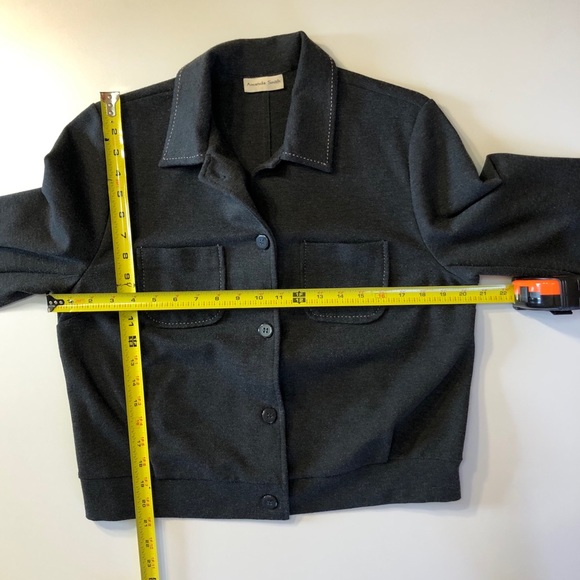 Amanda Smith Gray Button Up Heavier Knit Jacket - Picture 4 of 8